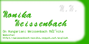 monika weissenbach business card